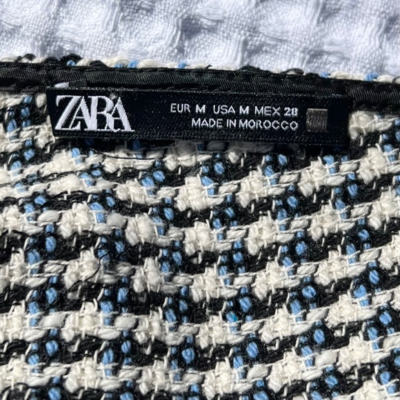 ZARA Tweed Button-Front Pinafore Mini Dress - Picture 11 of 16